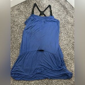 L.A.M.B. Blue Romper Dress with Buckle Straps Size Large